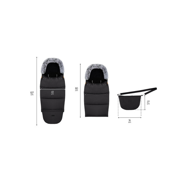 Momi Black 2-in-1 Universele Voetenzak AKCE00050