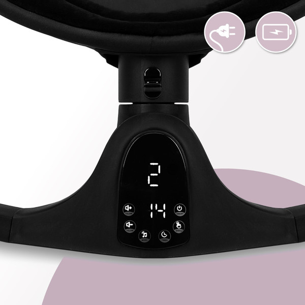 Momi Kenani Onyx Black Elektrische Babyschommel BULE00038