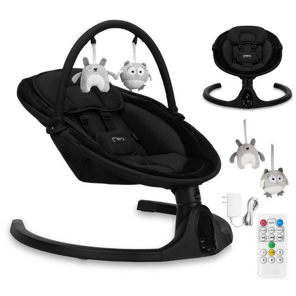 Momi Kenani Onyx Black Elektrische Babyschommel BULE00038