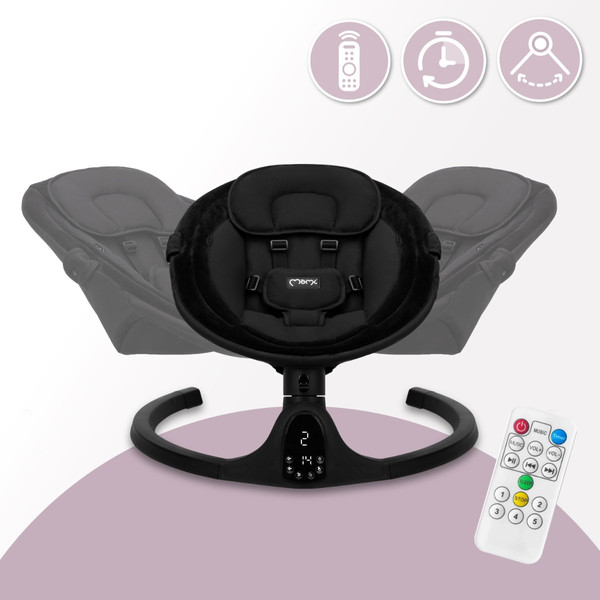 Momi Kenani Onyx Black Elektrische Babyschommel BULE00038