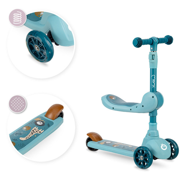 Momi Kiuru Blue 2-in-1 Step/Loopfiets HUBA00036