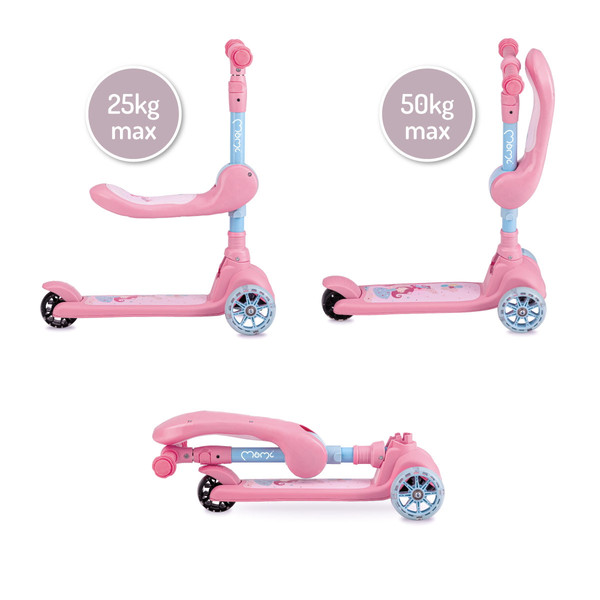 Momi Kiuru Pink 2-in-1 Step/Loopfiets HUBA00034