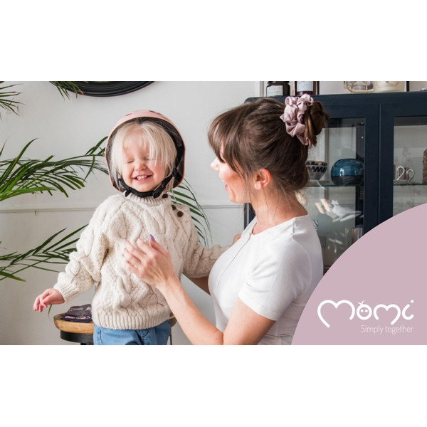 Momi Mimi Matte Black 48-55 cm Kinderhelm