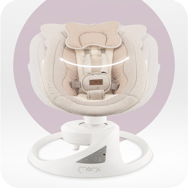 Momi Pearl Beige Elektrische Babyschommel BULE00039