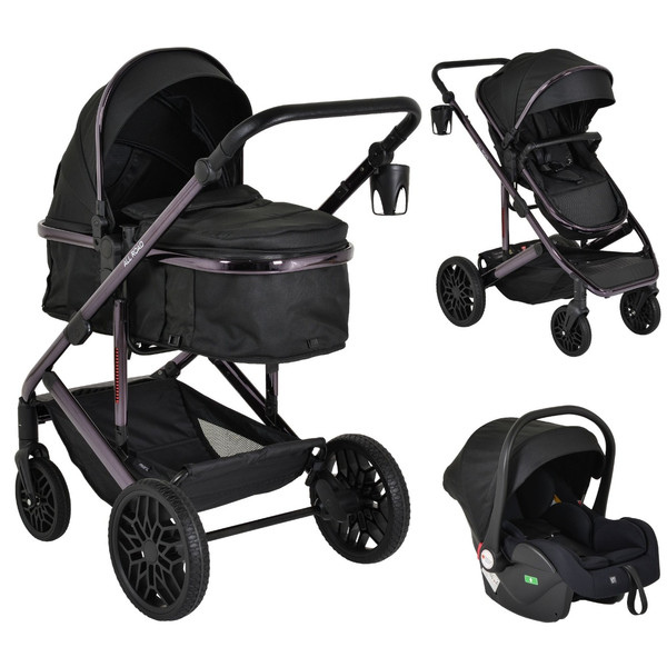 Moni All Road Black 3-in-1 Combi Kinderwagen incl. i-Size Autostoel 112018