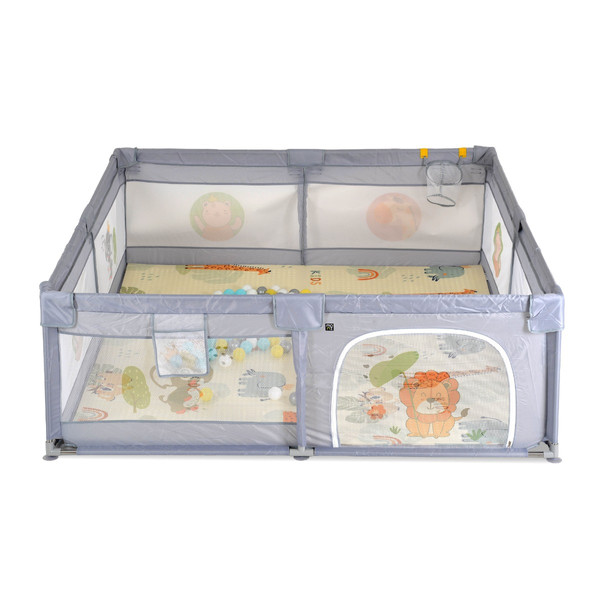 Moni GameZone Grey 200 x 180 cm Speelkleed / Box / Ballenbak