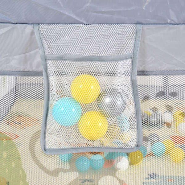 Moni GameZone Grey 200 x 180 cm Speelkleed / Box / Ballenbak