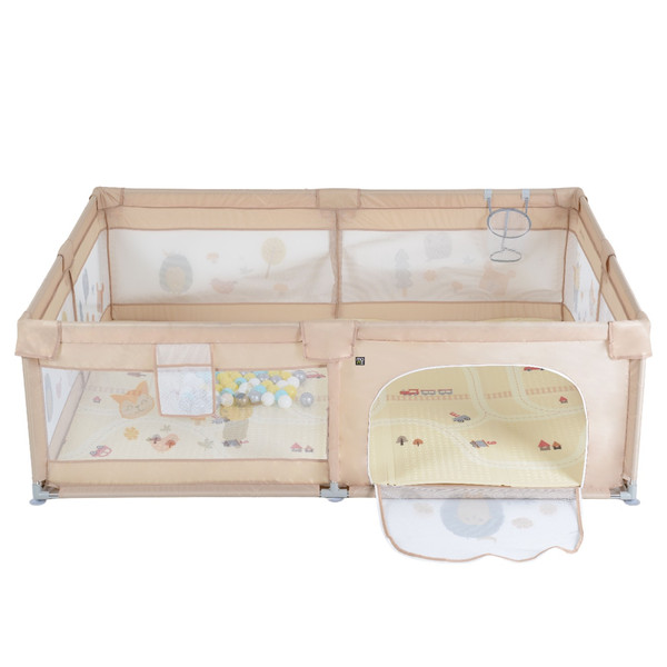 Moni GameZone Beige 200 x 180 cm Speelkleed / Box / Ballenbak
