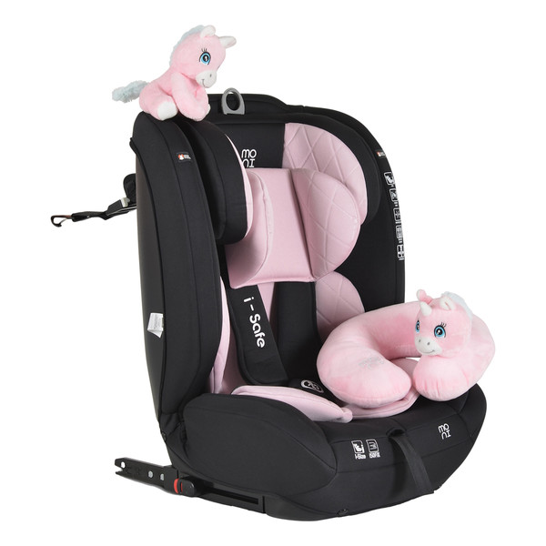 Moni Isafe Pink 76-150 cm i-Size Autostoel 111001
