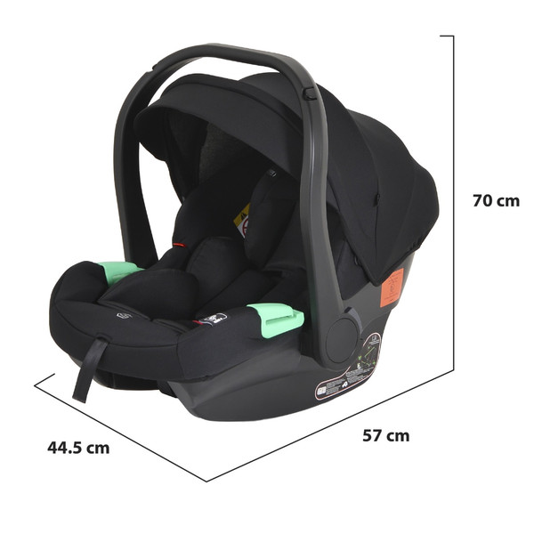 Moni Merci Onyx Black 3-in-1 Kinderwagen met i-Size Autostoel