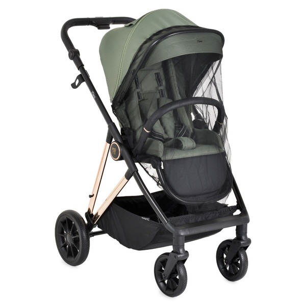 Moni Merci Dark Green 3-in-1 Kinderwagen met i-Size Autostoel