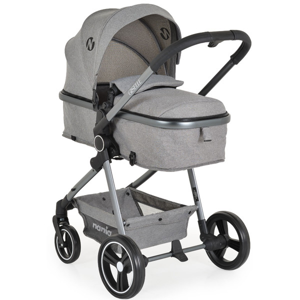 Moni Nania Giselle Grey 2-in-1 Kinderwagen incl. Adapters 111860
