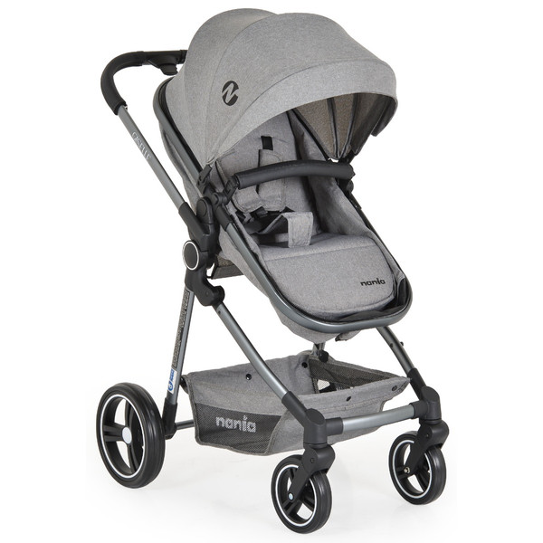Moni Nania Giselle Grey 2-in-1 Kinderwagen incl. Adapters 111860