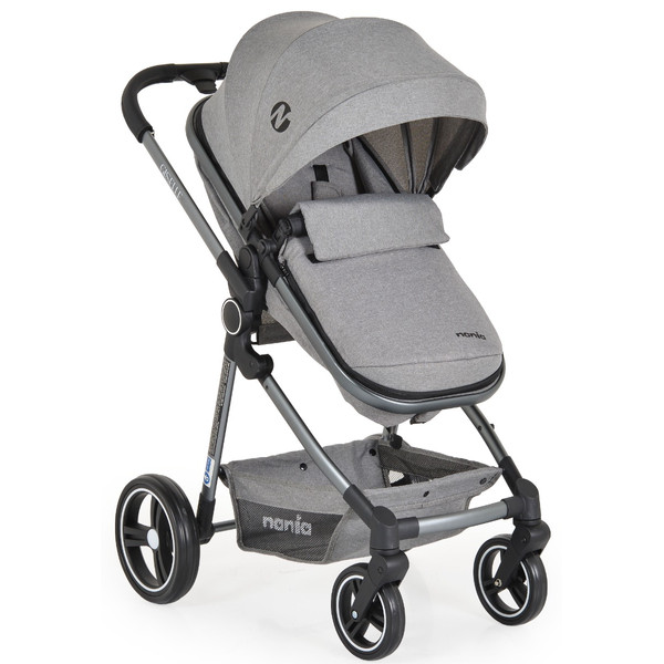Moni Nania Giselle Grey 2-in-1 Kinderwagen incl. Adapters 111860
