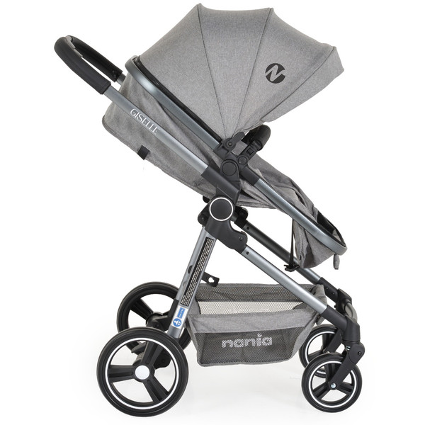 Moni Nania Giselle Grey 2-in-1 Kinderwagen incl. Adapters 111860