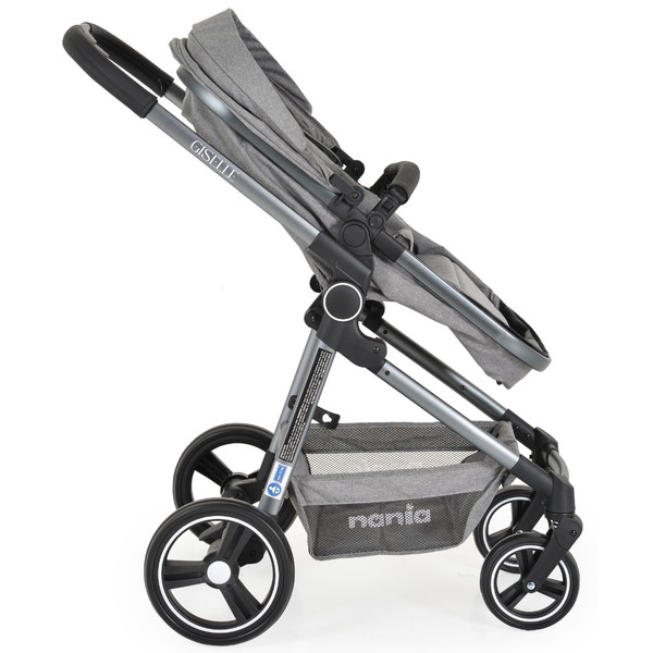 Moni Nania Giselle Grey 2-in-1 Kinderwagen incl. Adapters 111860