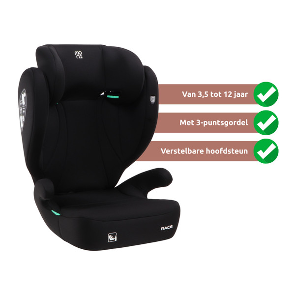 Moni Race Cosmo Black 100-150 cm i-Size Autostoel