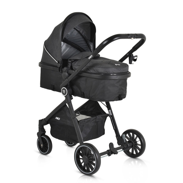 Moni Rio Black 3-in-1 Combi Kinderwagen Incl. i-Size Autostoel