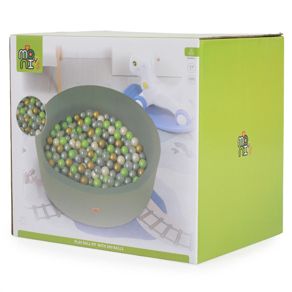 Moni Toys Dark Green Ballenbak incl. 200 ballen