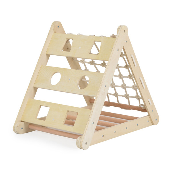 Moni Toys Montessori 3-in-1 Houten Klimrek met Glijbaan 111728