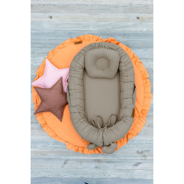 Mordesign Cappuccino Babynest met Kussen D-19