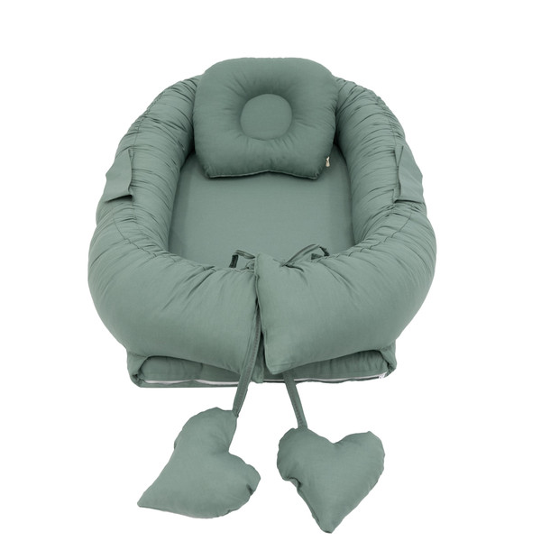 Mordesign Emerald Green Babynest met Kussen D15