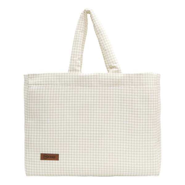 Mordesign Gingham Panama Beige Luiertas N-11