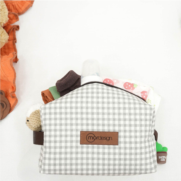 Mordesign Gingham Panama Grey Etui N-12