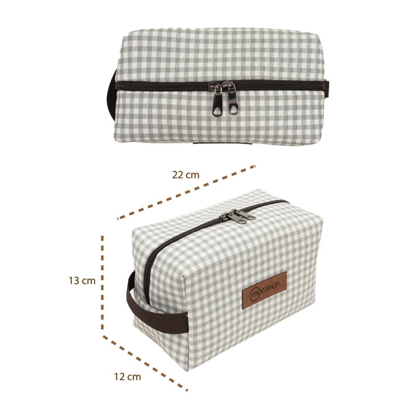 Mordesign Gingham Panama Grey Etui N-12