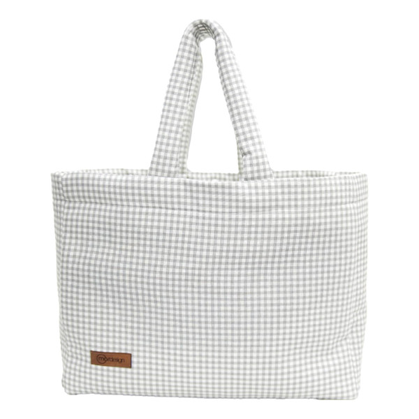 Mordesign Gingham Panama Grey Luiertas N-21