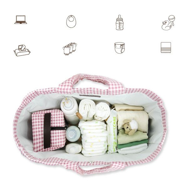 Mordesign Gingham Panama Powder Luiertas N-13