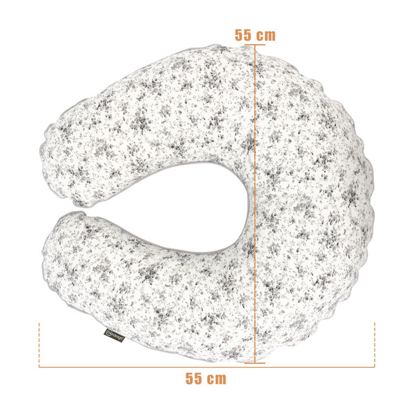 Mordesign Grey Flowers Voedingskussen C21-D21