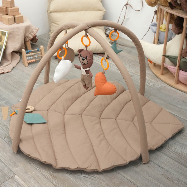 Mordesign Leaf Cappuccino Activiteiten Gym / Speelkleed FD19-FD11