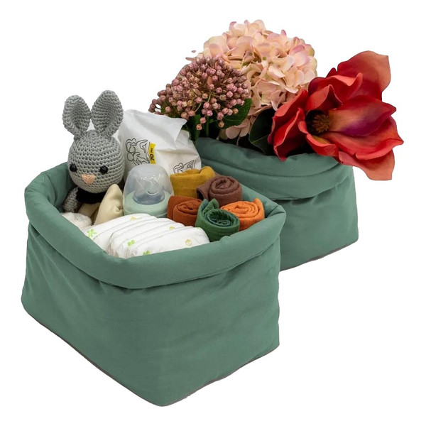 Mordesign Mommy Green 2 stuks Opbergmandjes FD-15