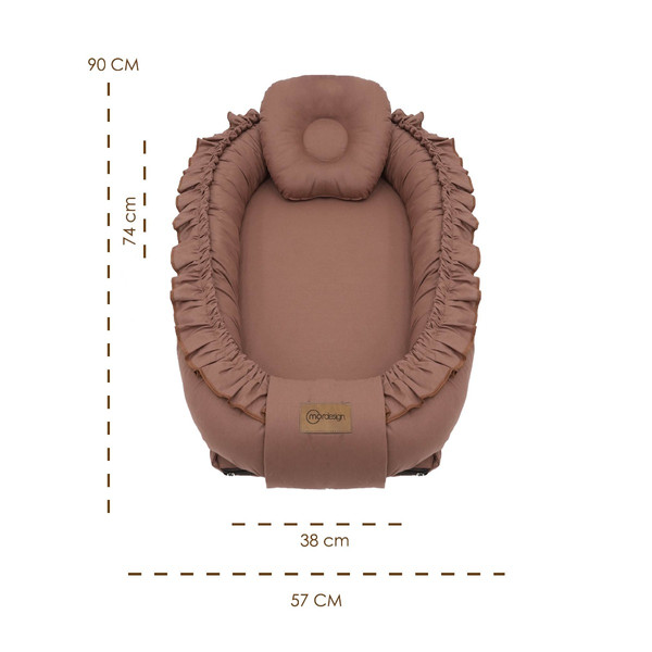 Mordesign Morremix Ruffle Brown Large Babynest FD-11