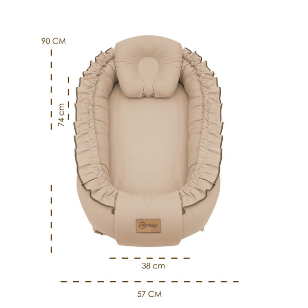 Mordesign Morremix Ruffle Cappuccino Large Babynest FD-19