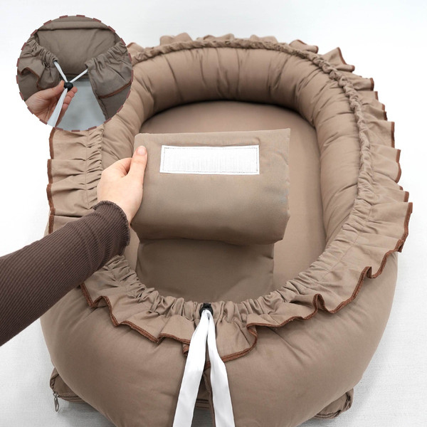 Mordesign Morremix Ruffle Cappuccino Large Babynest FD-19