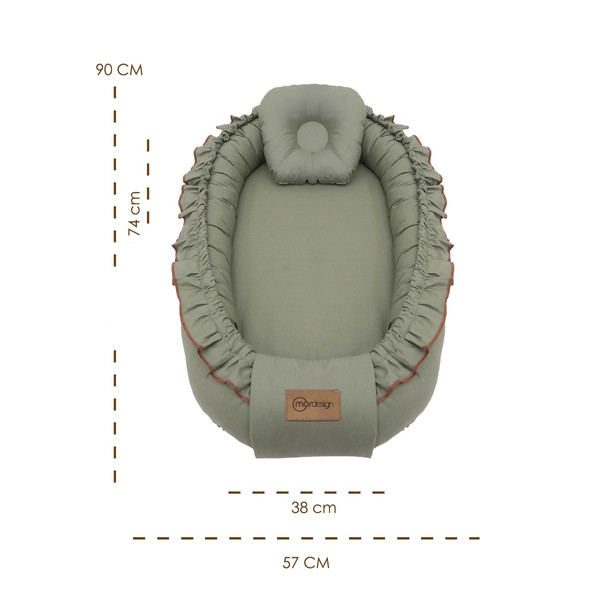 Mordesign Morremix Ruffle Khaki Large Babynest FD-16