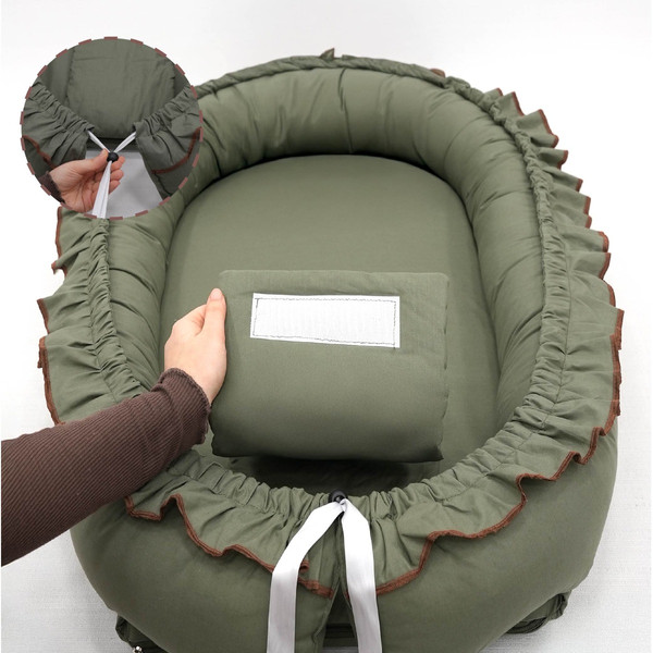 Mordesign Morremix Ruffle Khaki Small Babynest FD-16