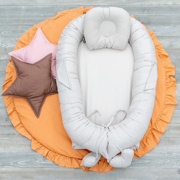 Mordesign Grey Babynest met Kussen D21