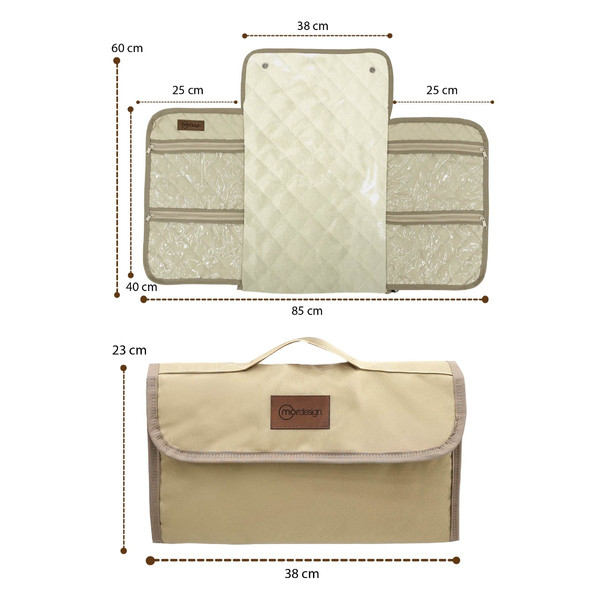 Mordesign Premium Comfy Cream Waterproof Luieretui en Verschoningsmatje OX22-FD22