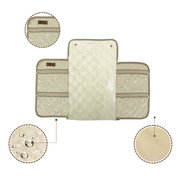 Mordesign Premium Comfy Cream Waterproof Luieretui en Verschoningsmatje OX22-FD22