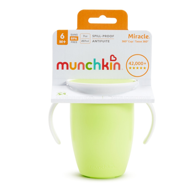 Munchkin 207ml 6m+ Miracle 360 Trainer Cup Groen Anti-Lek Beker 012443