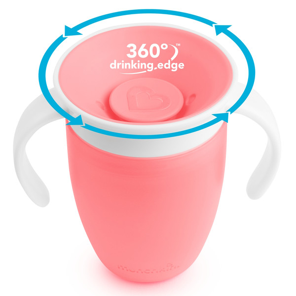 Munchkin 207ml 6m+ Miracle 360 Trainer Cup Roze Anti-Lek Beker 012272