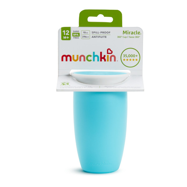 Munchkin 296ml 12m+ Miracle 360 Sippy Cup Blauw Anti-Lek Beker 011028