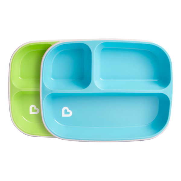 Munchkin 2 Stuks Splash Groen/Blauw Bordjes 012448 div