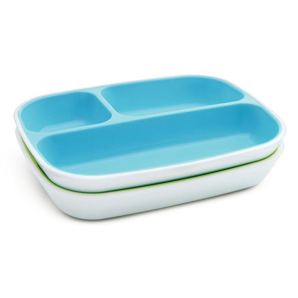 Munchkin 2 Stuks Splash Groen/Blauw Bordjes 012448 div
