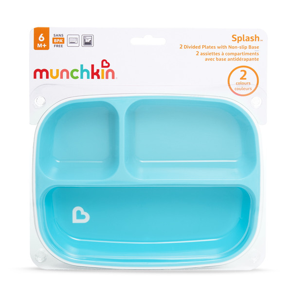Munchkin 2 Stuks Splash Groen/Blauw Bordjes 012448 div