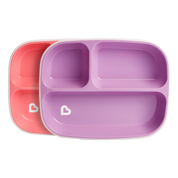 Munchkin 2 Stuks Splash Paars/Roze Bordjes 012448 div