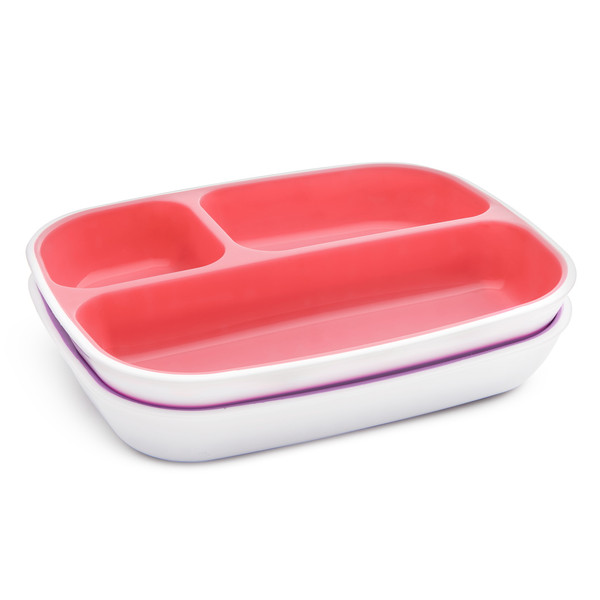 Munchkin 2 Stuks Splash Paars/Roze Bordjes 012448 div
